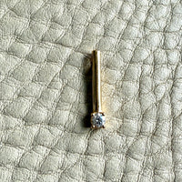 Vintage 18k gold linear diamond pendant