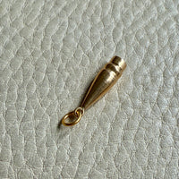 18k Gold Vintage Looking Glass with Pearl - Charm or Pendant