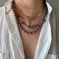 QUITE A ROLO! Chubby 91 gram Silver Rolo Link Necklace with - 19.9 inch length