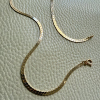 EXCELLENT! Vintage Italian 18k gold special tight curb chain mirrored necklace by Balestra- 17 inch length