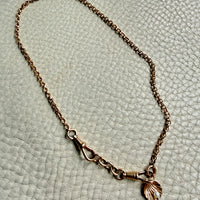 18k Gold Vintage Pendant or Chain Extender with Swivel Dog Clip - Excellent for your Charms
