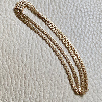 Midcentury era 14k gold Virola Link - Double strand bracelet - 7.25 inch length