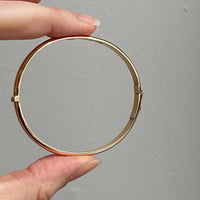 1978 Swedish vintage SOLID 18k gold hinged bangle 18.2g - Size 6 7/8