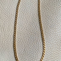 DELICIOUS! Heavy square curb link necklace in solid 18k gold - 21 inch length