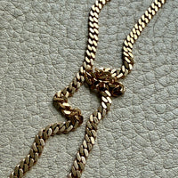 Vintage 18k gold pressed curb link necklace - 17.75 inch length