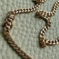 25 gram 18k Gold Chubby Round Curb Link Chain Necklace - Swedish Vintage - 19.5 inch length
