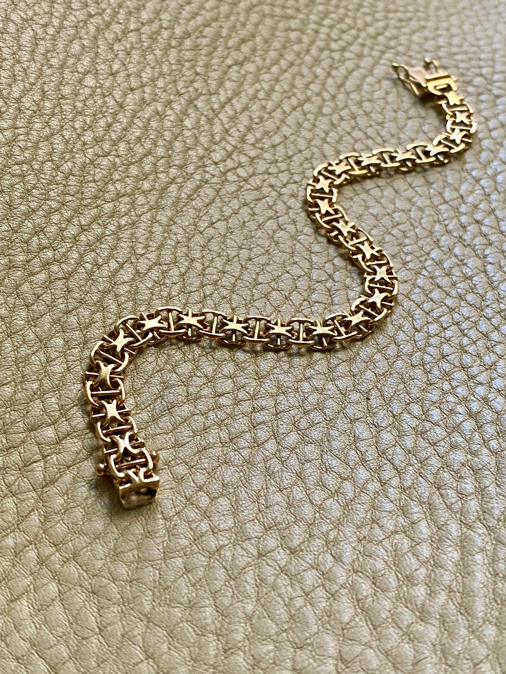 1962 Star link with bars - Bracelet in 18k gold - 7.25 inch length
