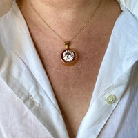 1964 Vintage Finnish Large Faceted Spinel Pendant Necklace by Pekka Ilmari Aulin in 14k Gold - 15.75 inch length