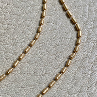 Dainty gold coil link necklace - 18k gold - 16.5 inch length - Italian vintage