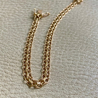1970 Vintage 18k gold slim x-link bracelet - 7.5 inch length