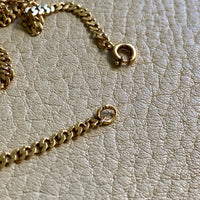 Vintage 18k gold pressed curb link necklace - 17.7 inch length