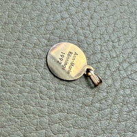 18k gold vintage charm or pendant - Etched Hexagon Medallion