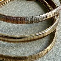 Italian Vintage High Polish Omega Link Bracelet in 14k Gold - 7 inch length
