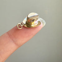 14k Gold Vintage Top Hat charm or pendant