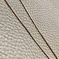 Vintage box link gold chain necklace - 15.25 inches of 18k gold