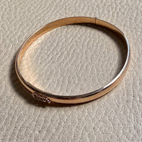 1961 Signed Swedish Vintage SOLID 18k gold hinged bangle 25.1g - 7.25 inch oval interior