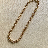 Swedish 18k gold anchor link bracelet 4.4mm width - 8.5 inch length
