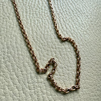 Foxtail Link Chain Necklace in 18k Solid Gold - 25.75 inch length