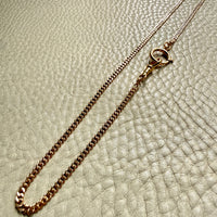 1943 Swedish Vintage Gold Curb Link Watch Chain Necklace 18k Gold – 16 Inch Length