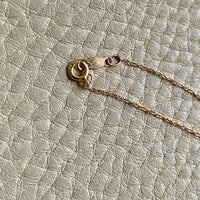 Antique 14k Gold Flower Pendant Necklace with Ruby vintage charm or pendant - 18.25 inch length