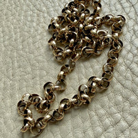 9k gold Antique Rolo Link Chain - 21 inch length