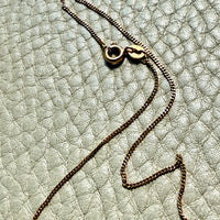 Vintage Italian UnoAErre 18k gold 1mm curb link necklace - 16.9 inch length