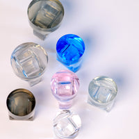 Vintage Siv Lagerström Smoky Blue-Gray Acrylic Optical Ring – Size 7.75