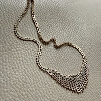 Supple Snakey Brick Link Necklace in 14k gold - Midcentury era Danish - 17.3 inch length