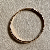 1961 Signed Swedish Vintage SOLID 18k gold hinged bangle 25.1g - 7.25 inch oval interior