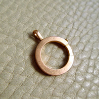 Rosy 18k Gold French Antique Large Bolt Clasp - Excellent for your Pendants/Charms on beige background