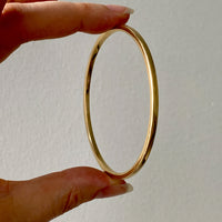Vintage Scandinavian 14k solid gold bangle 1967-1973 - 8 inch interior circumference