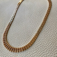 Exquisite 14k gold Danish Leaf Link necklace - geneva variation - by Jens Poul Asby