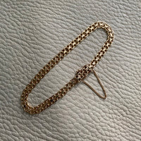 1962 Slender x-link bracelet in 18k gold - Vintage from Stockholm, Sweden - 7.5 inch length