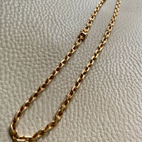 AMAZING 18k gold biker link necklace! - made in Köping, Sweden - 17 inch length