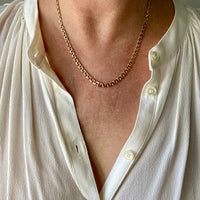 Vintage Swedish Double-link necklace - Solid 18k gold - 18 inch length