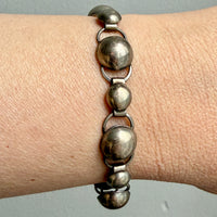 1960 Silver Bubble Link Bracelet by Pinco Forening - 7.3 inch length