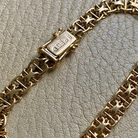 1962 Star link with bars - Bracelet in 18k gold - 7.25 inch length