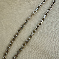 Vintage Sterling Silver Chunky Biker Link Chain Necklace – 22 Inch Length