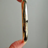 SOLID! 30 gram Vintage 14k Gold Bangle Bracelet – 8 Inch Interior Circumference