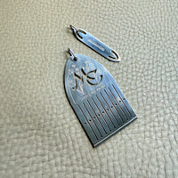 Vintage Swedish Sterling Silver Tape Loom Pendant - Signed
