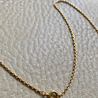 18k gold Swedish Vintage Biker link chain necklace - 18 inch length