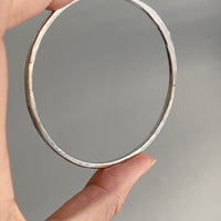Hand Hammered Vintage Silver Bangle - Interior circumference 8.25 inches