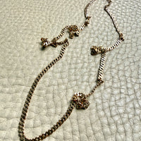 Vintage Swedish Pressed Curb Chain Necklace 18k Gold - 19.4 inch length