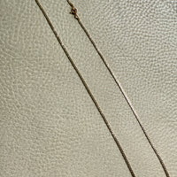 Scandinavian Vintage Pressed Curb Link 18k Gold Necklace - 17.5 inch length