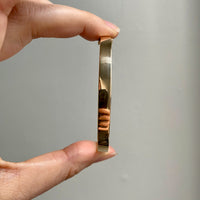 1940s era Modernist Swedish 18k Gold Hinged Bangle - maker Stigbert - 6.8 inch