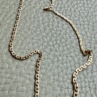 Vintage 18k gold Virola Link Necklace - Graduated width - 17.4 inch length