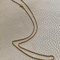 Vintage Spiral Link Chain Necklace in 18k Gold - 22.5 Inch Length