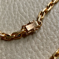 AMAZING 18k gold biker link necklace! - made in Köping, Sweden - 17 inch length