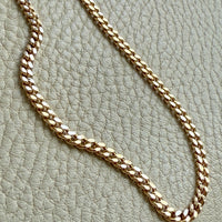 25 gram 18k Gold Chubby Round Curb Link Chain Necklace - Swedish Vintage - 19.5 inch length