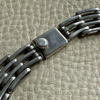 Vintage Taxco Sterling Silver Handmade Link Collar Necklace Mexican Vintage- 16.6 inch length